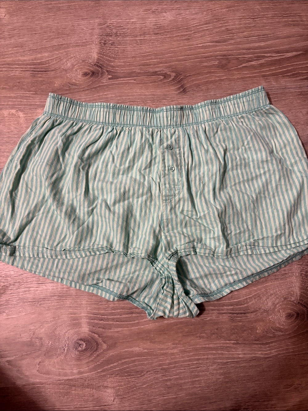 Colsie Light Mint Stripe Women’s Lounge Shorts